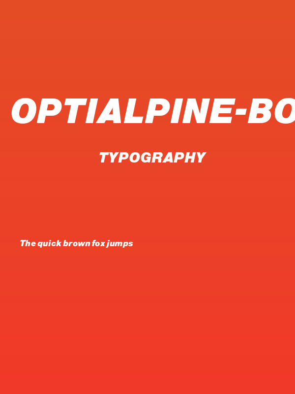 OPTIAlpine-BoldItalic Poster