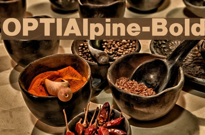OPTIAlpine-Bold Font examples