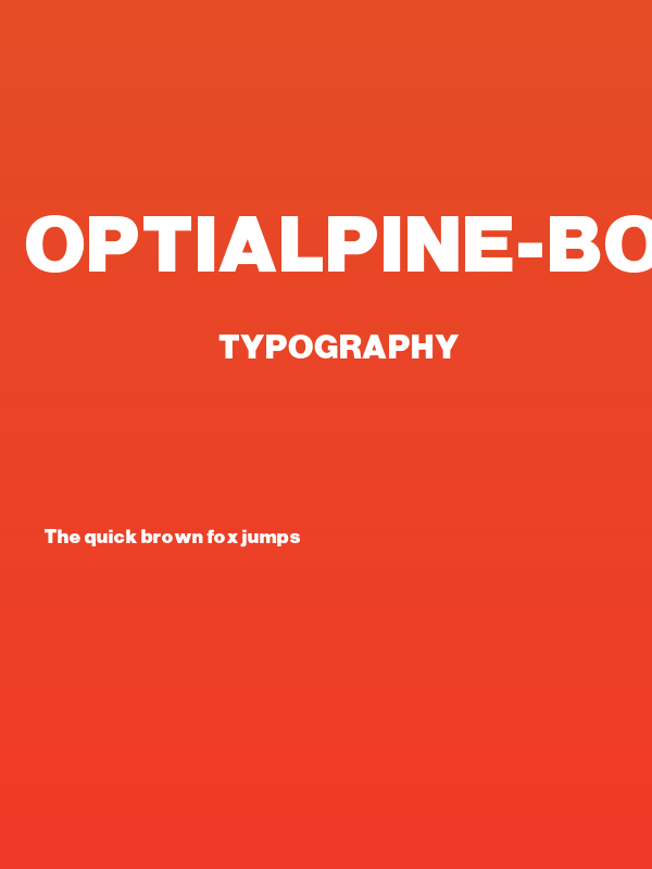 OPTIAlpine-Bold Poster
