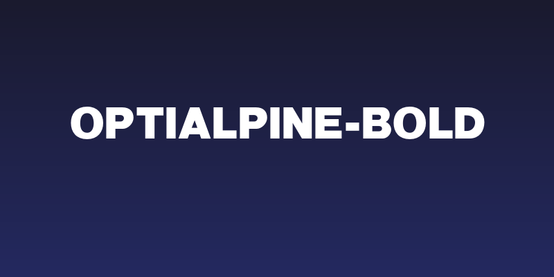 OPTIAlpine-Bold Social Header