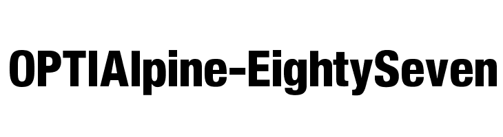 OPTIAlpine-EightySeven Font