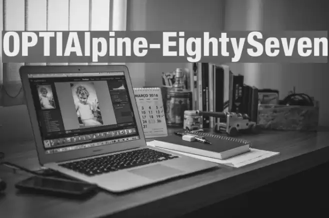 OPTIAlpine-EightySeven Font examples