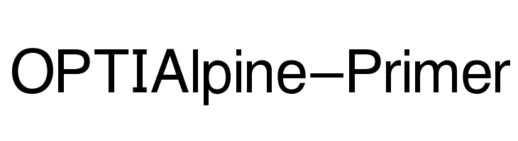 OPTIAlpine-Primer Font