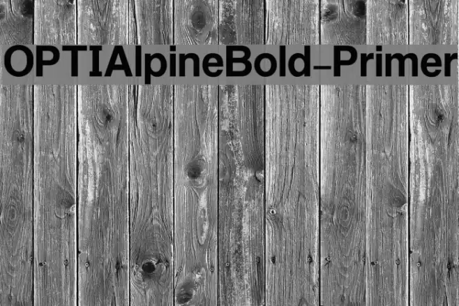 OPTIAlpineBold-Primer Font examples