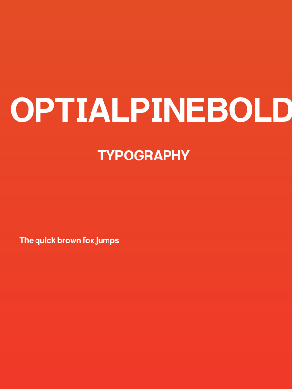 OPTIAlpineBold-Primer Poster