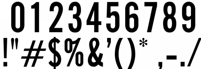 OPTIAlternateGothic-TwoAg Font OTHER CHARS