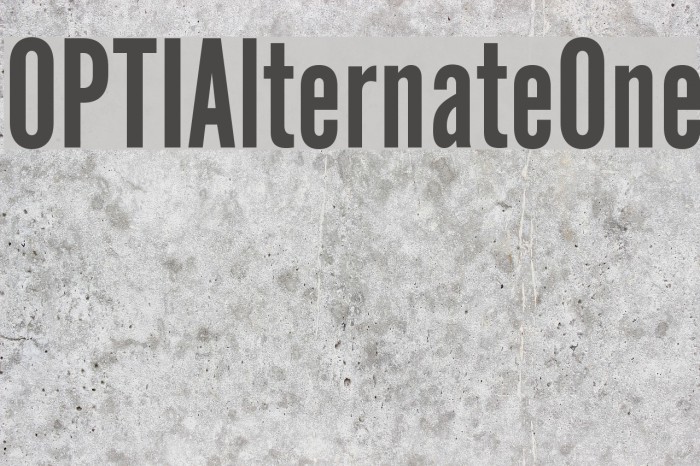 OPTIAlternateOne Font examples