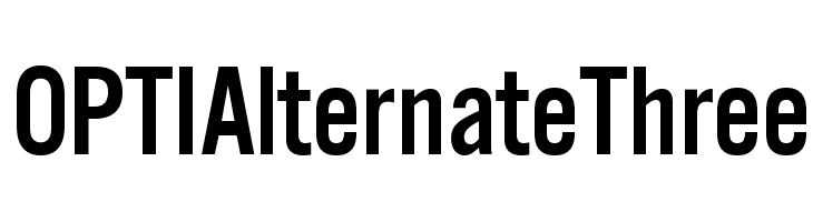 OPTIAlternateThree Font
