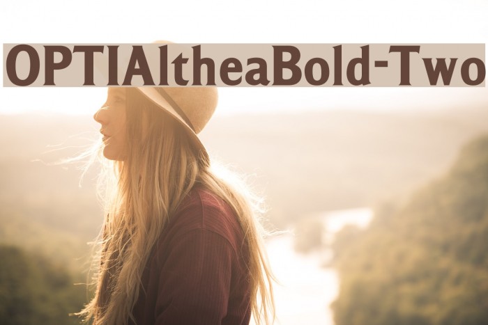 OPTIAltheaBold-Two Font examples