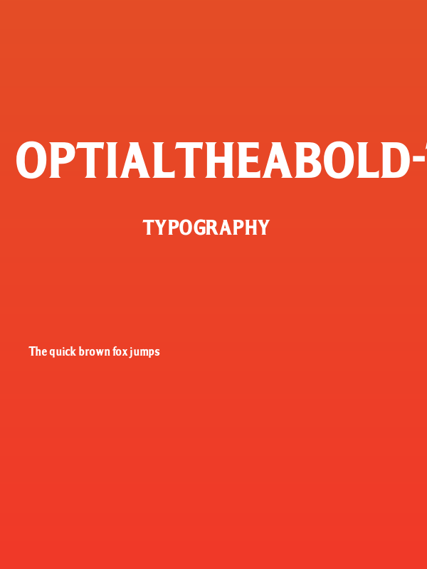 OPTIAltheaBold-Two Poster