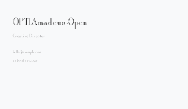 OPTIAmadeus-Open Business Card