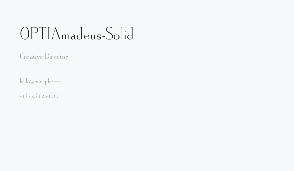 OPTIAmadeus-Solid Business Card