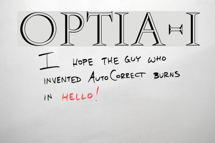 OPTIAmanda-Inline Font examples