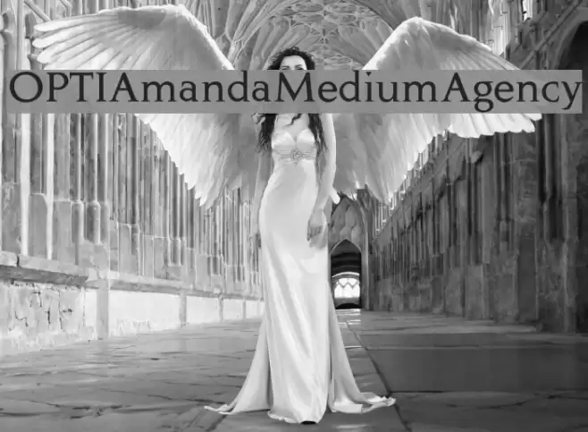 OPTIAmandaMediumAgency Font examples