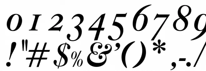 OPTIAmericanCaslon-ItSwash Font OTHER CHARS