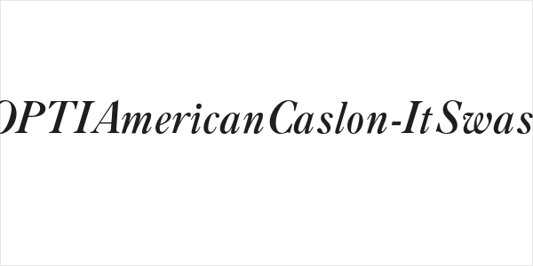 OPTIAmericanCaslon-ItSwash Logo