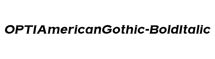 OPTIAmericanGothic-BoldItalic Font