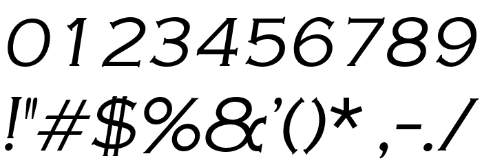 OPTIAmericanGothic-LightItalic Font OTHER CHARS