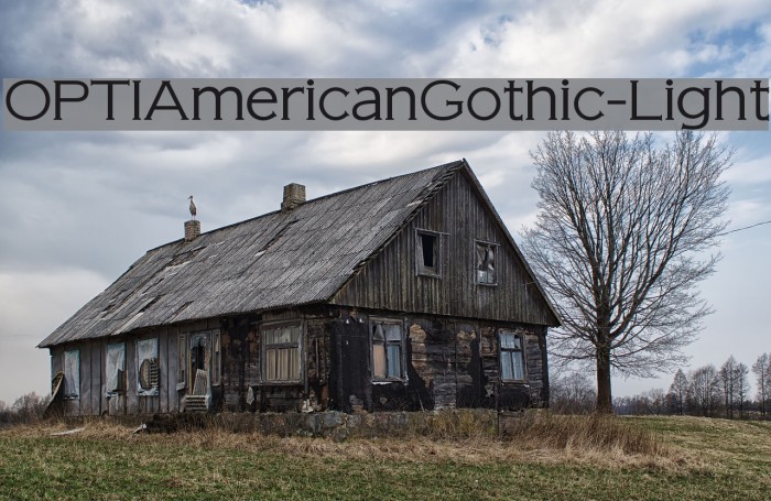 OPTIAmericanGothic-Light Font examples