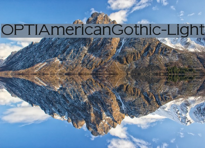 OPTIAmericanGothic-Light Font examples