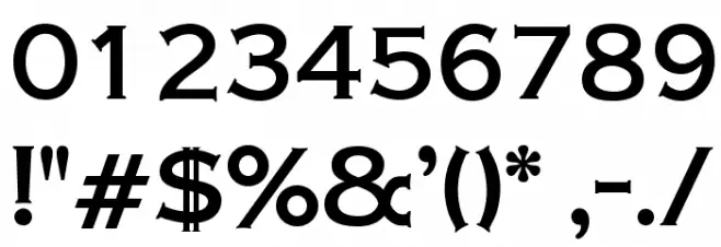 OPTIAmericanGothic-Medium Font OTHER CHARS