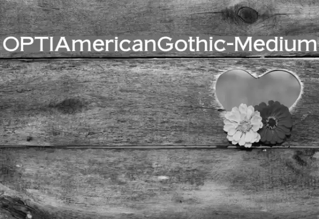 OPTIAmericanGothic-Medium Font examples