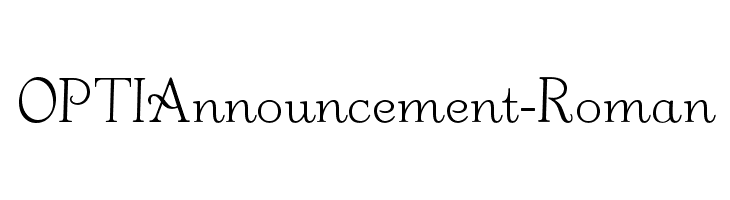 OPTIAnnouncement-Roman Font