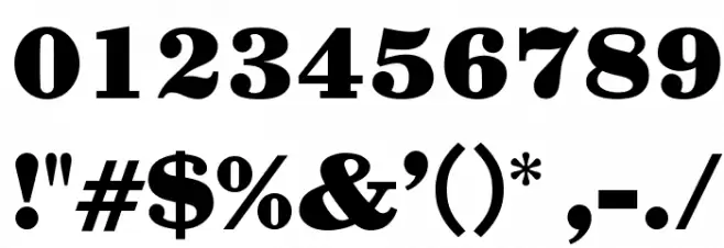 OPTIAntique-Bold Font OTHER CHARS