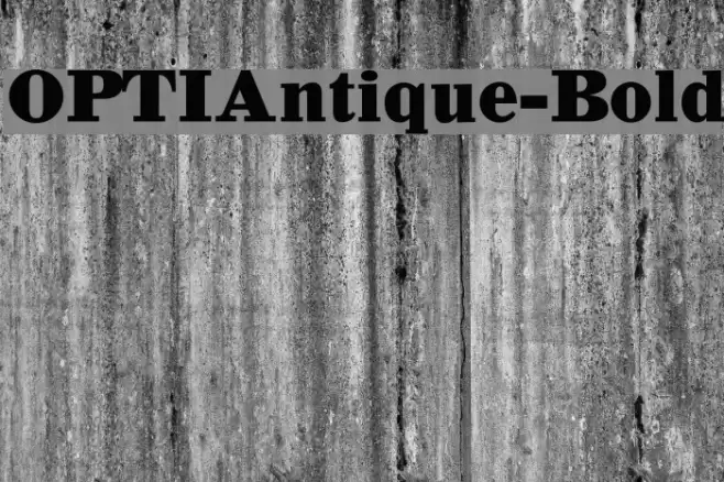 OPTIAntique-Bold Font examples