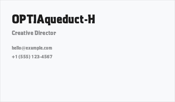 OPTIAqueduct-H Business Card