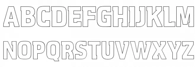 OPTIAqueduct-Outline Schriftart Groß