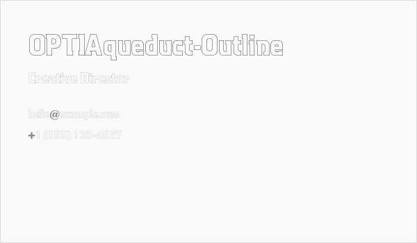 OPTIAqueduct-Outline Business Card