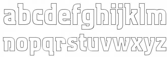 OPTIAqueduct-Outline Font LOWERCASE