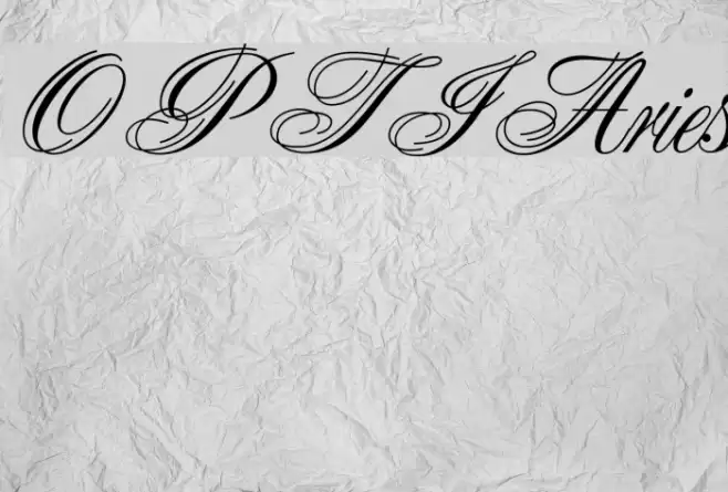 OPTIAries Font examples