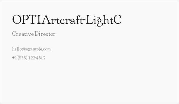 OPTIArtcraft-LightC Business Card