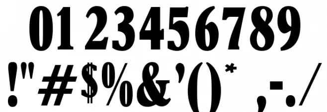 OPTIAsterAd-BlackExtraCond Font OTHER CHARS