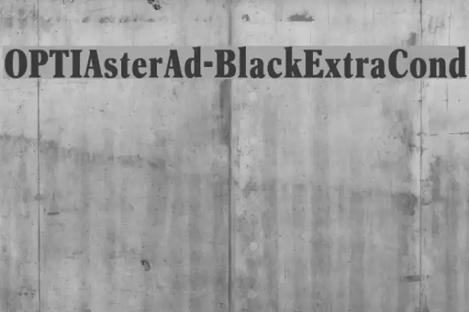 OPTIAsterAd-BlackExtraCond Font examples