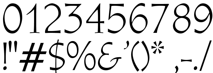 OPTIAthenaeum-Regular フォント その他の文字