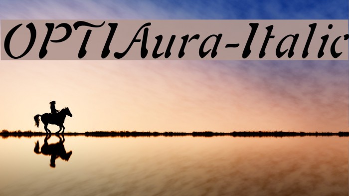 OPTIAura-Italic Font examples