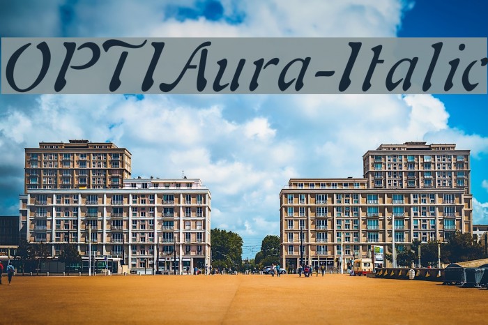 OPTIAura-Italic Font examples