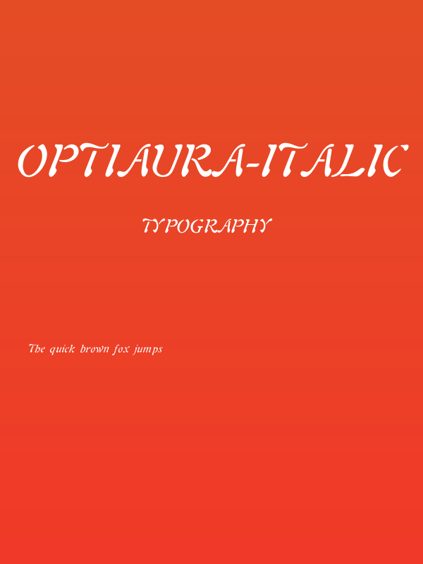 OPTIAura-Italic Poster
