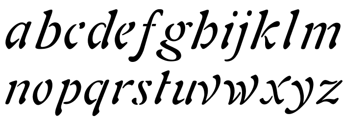 OPTIAura-Italic Font LOWERCASE