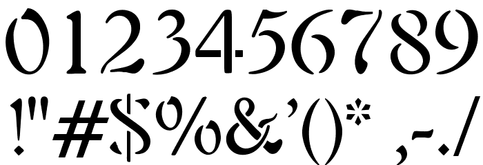 OPTIAura Font OTHER CHARS