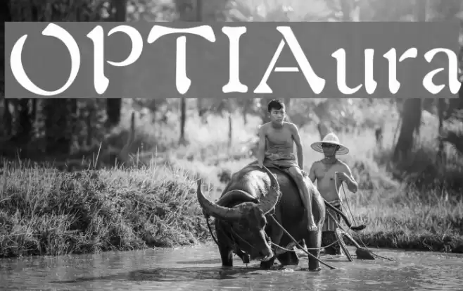 OPTIAura Font examples