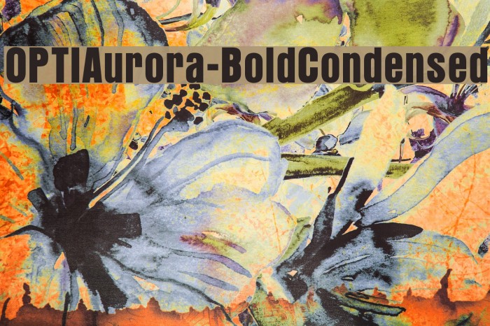 OPTIAurora-BoldCondensed Font examples