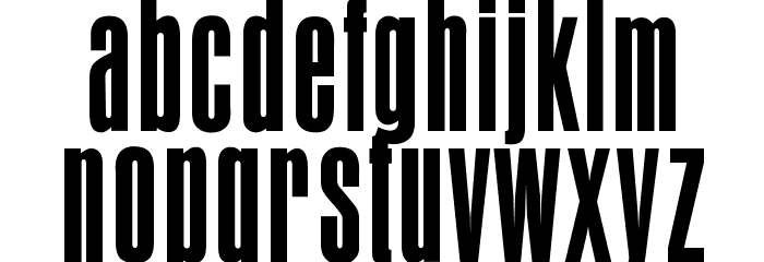 OPTIAuroraCondensed Font LOWERCASE