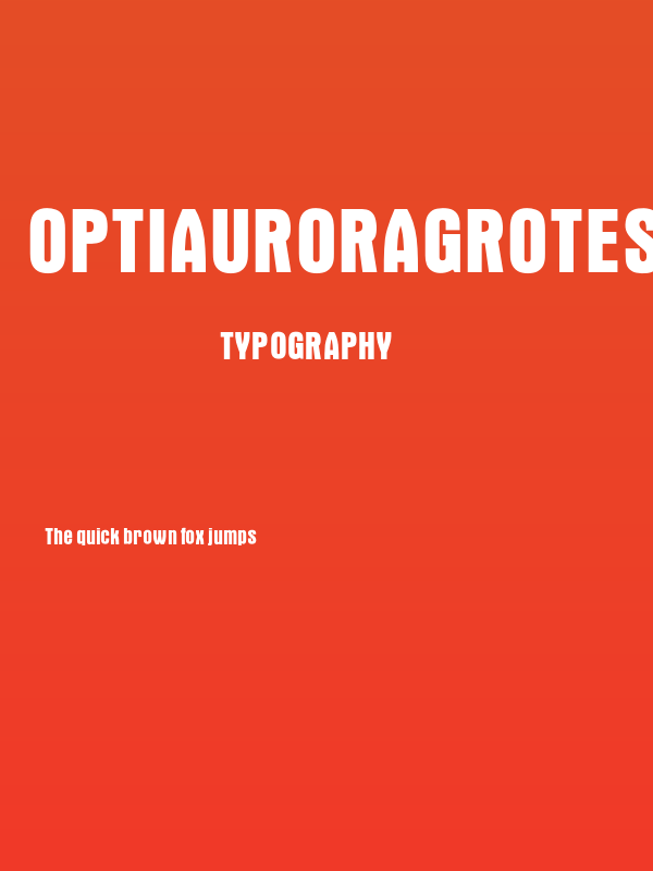 OPTIAuroraGroteskNine Poster
