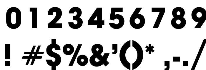OPTIAuvantGothic-Bold Font OTHER CHARS