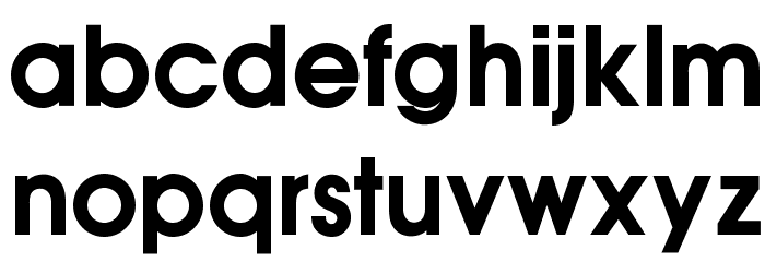 OPTIAuvantGothic-DemiBold Font LOWERCASE