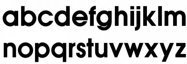 OPTIAuvantGothic-DemiBold Schriftart Kleinbuchstaben